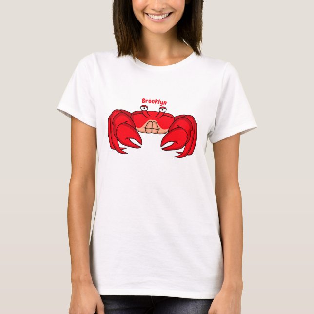 T-shirt Cute red crab cartoon illustration  (Devant)