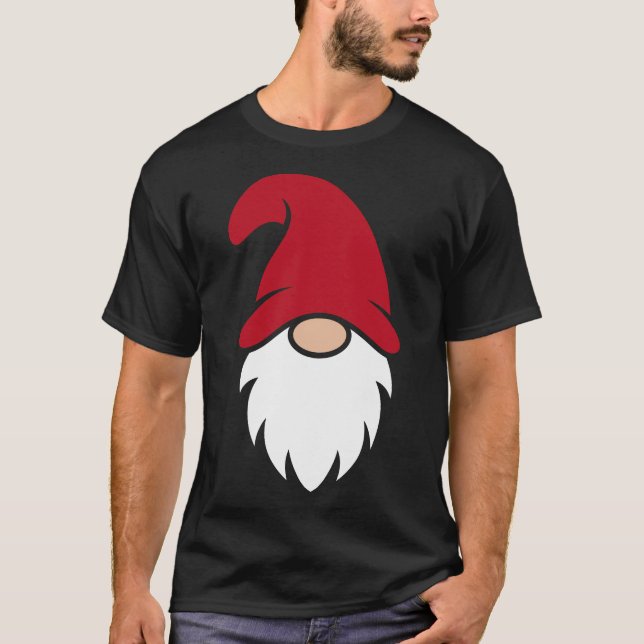 T-shirt Cute Red Hat Christmas Gnome (Devant)