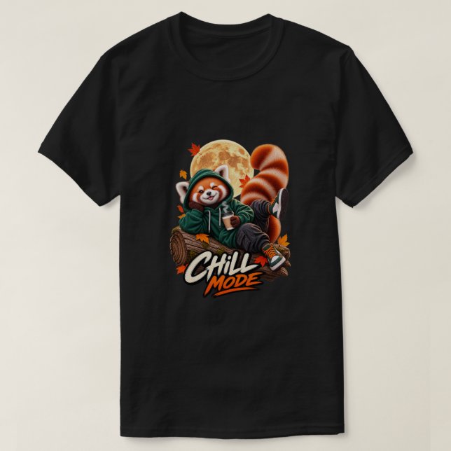 T-shirt Cute Red Panda Chill Mode (Design devant)
