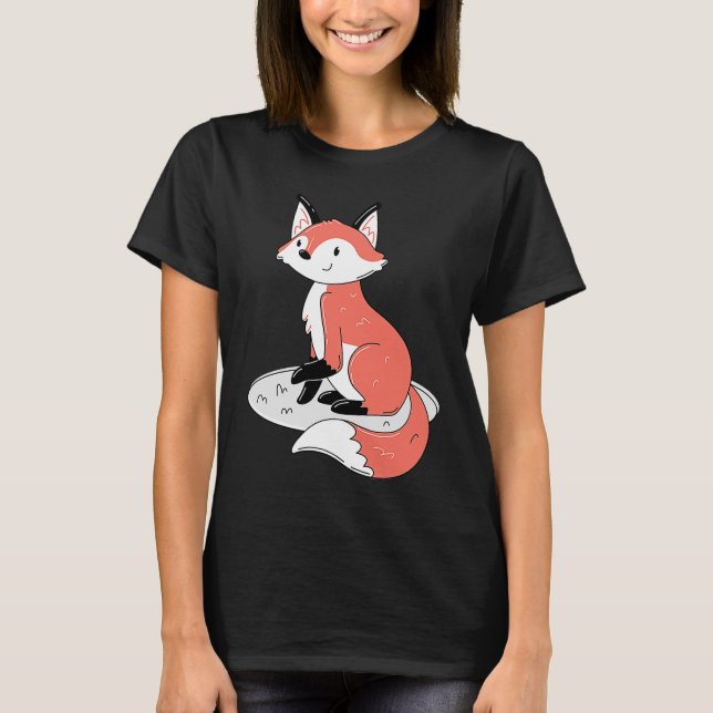 T-shirt Cute Renard assis (Devant)