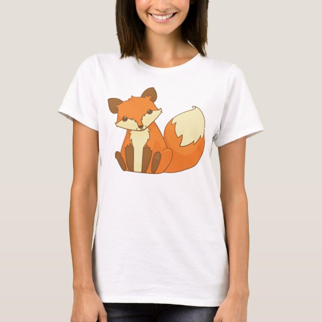 T-shirt Cute Renard assis (Devant)