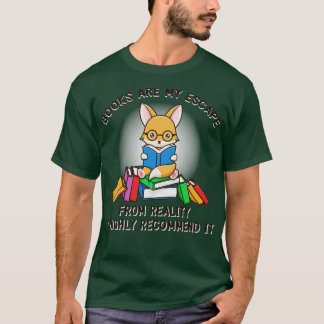 T-shirt Cute Renard Nerd Lire Un Livre
