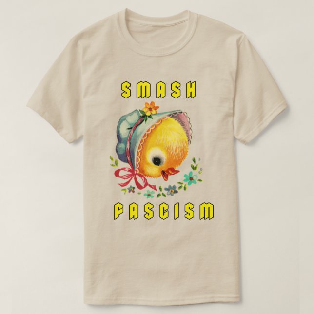T-shirt Cute Retro Chick - Fascisme Smash (Design devant)