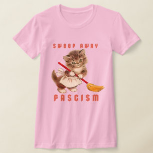 T-shirt Cute Retro Kitten - Balayer le fascisme