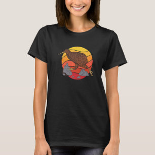 T-shirt Cute Retro Old School Nouvelle-Zélande Kiwi Bird R