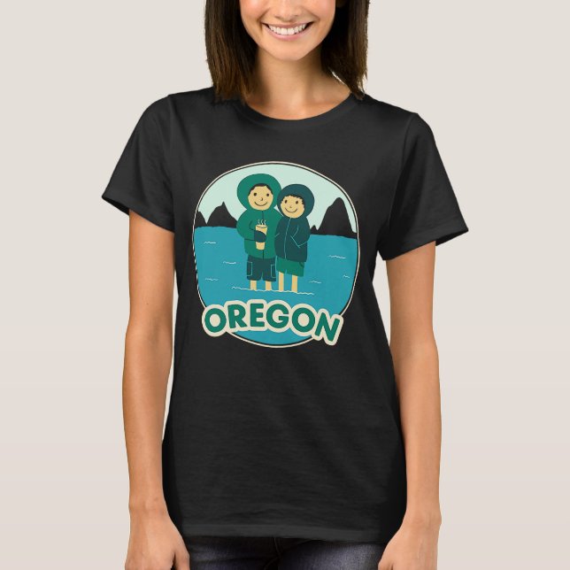 T-shirt Cute Retro Oregon (Devant)