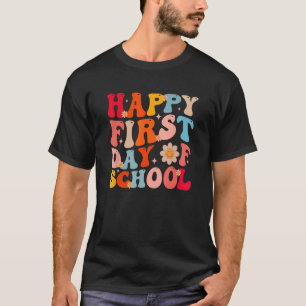 T-shirt Cute Retro Super Joyeux Premier Jour D'Enseignemen