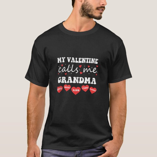 T-shirt Cute Retro Super Ma Saint Valentin M'Appelle Grand (Devant)