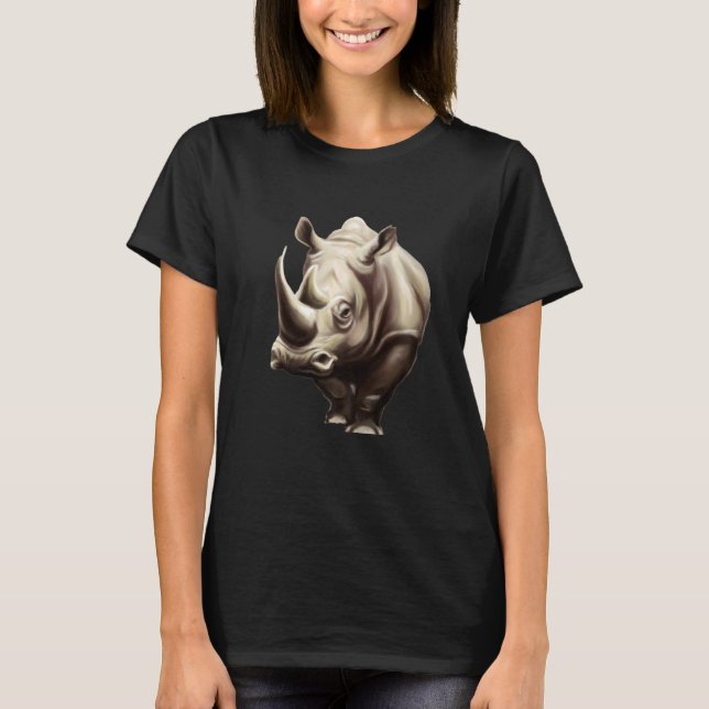 T-shirt Cute Rhinoceros & Rhino 1 (Devant)