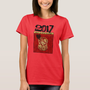 T-shirt Cute Rooster chinois Nouvelle coutume Année Annive
