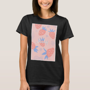 T-shirt Cute Rose Juillet Fraise Fruit frais Berry été