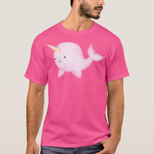 T-shirt Cute rose Narwhal