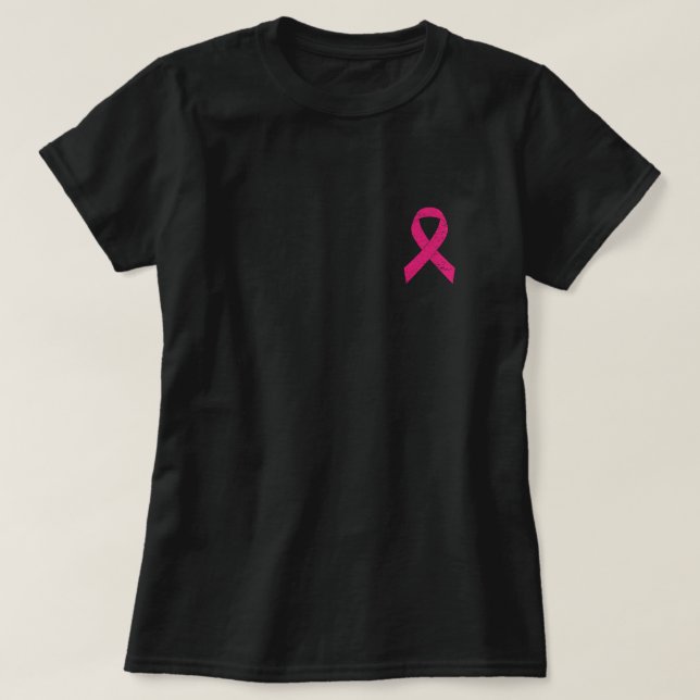 T-shirt Cute rose Ruban Brebis Sensibilisation au cancer d (Design devant)