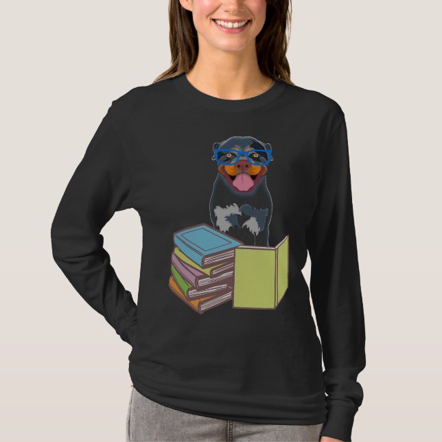 T-shirt Cute Rottweiler Chien Chien Chien Chien Chien Chie (Devant)