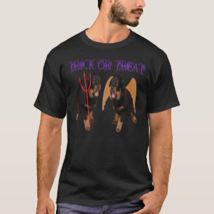 T-shirt Cute Rottweiler Halloween Trick Ou Treat Vector