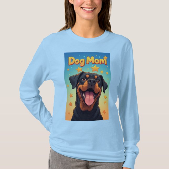T-shirt Cute Rottweiler Portrait For Dog Lovers And Gifts (Devant)