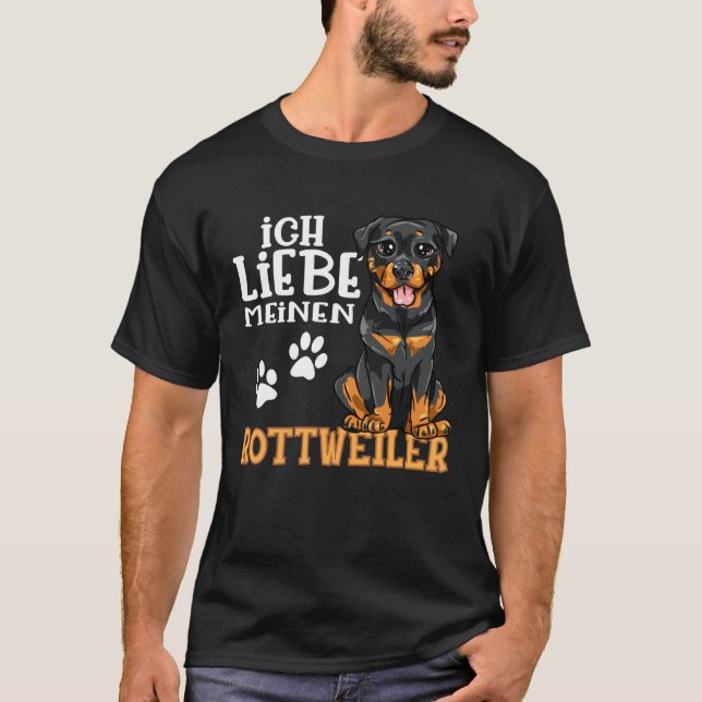 T-shirt Cute Rottweiler Rotti Dog Ich Liebe Meine Rottweil (Devant)