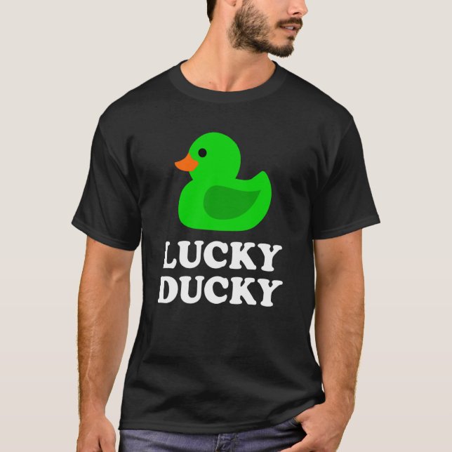 T-shirt Cute Rubber Duck Lucky Ducky Quack Cool Animal Gra (Devant)