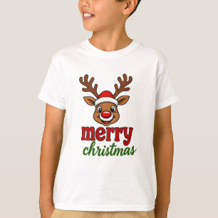 T-shirt Cute Rudolph Reindeer Merry Christmas
