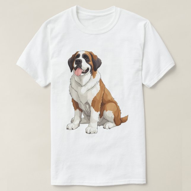 T-shirt Cute Saint Bernard Dog  (Design devant)