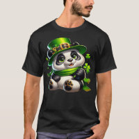 Cute Saint Patricks Panda Irlandais Clovers Lucky 
