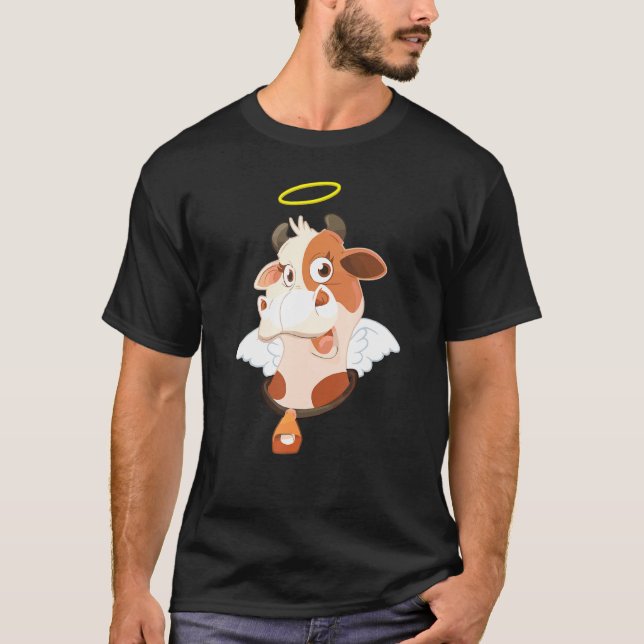 T-shirt Cute Saint Vache Céleste Cattle Pun Tee (Devant)