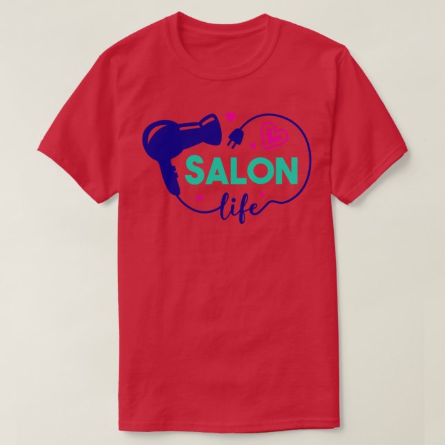 T-shirt Cute Salon Vie Coiffeur Stylo Coiffeur Art 1 (Design devant)