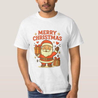 T-shirt Cute Santa Claus Christmas Art – Merry Christmas