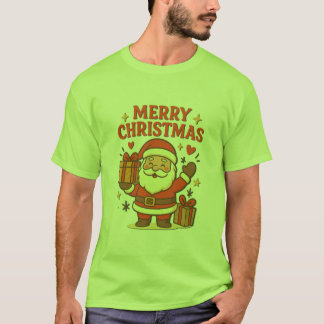 T-shirt  Cute Santa Claus Christmas Art –  Merry Christmas