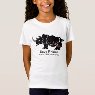 T-Shirt Cute Save RHINOS - Amoureux des animaux - Nature
