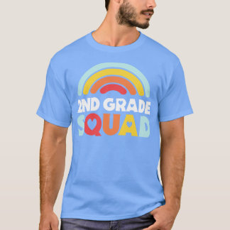 T-shirt Cute School Teacher 2e Classe Squad avec Retro Rai