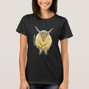 T-shirt Cute Scottish Highland éleveurs de bovins ferme