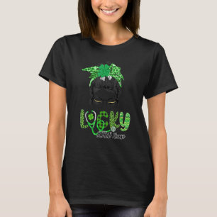 T-shirt Cute Scrub Nurse Life St Patrick S Day Messy Bun H