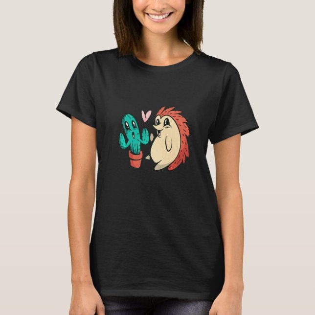 T-shirt Cute Serape Cactus And Hedgehog Cactus plants Mexi (Devant)