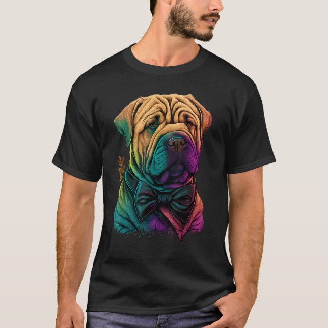 T-shirt Cute Shar Pei Dog on Shar Pei  1 (Devant)