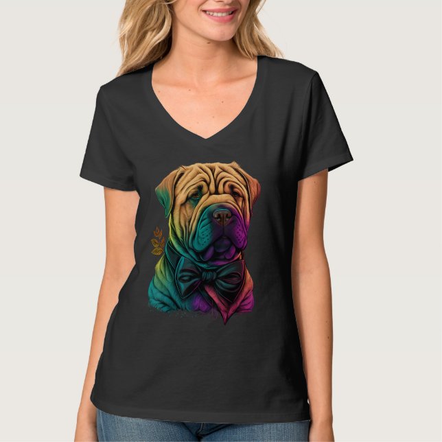 T-shirt Cute Shar Pei Dog on Shar Pei  1 (Devant)