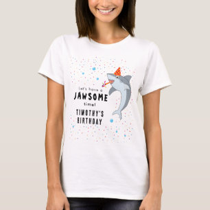 T-shirt Cute Shark dans Ocean Anniversaire de enfant Party