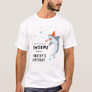 T-shirt Cute Shark dans Ocean Anniversaire de enfant Party
