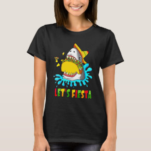 T-shirt Cute Shark Mange Taco Fêtons le Cinco Mexicain De