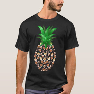 T-shirt Cute Shiba Inu Chiens Ananas Fruit Tropical Summe