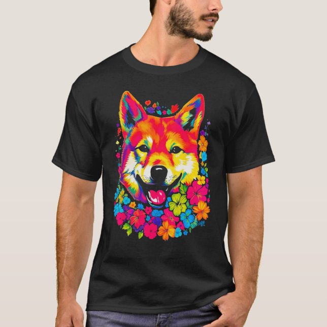 T-shirt Cute Shiba Inu Dog (Devant)