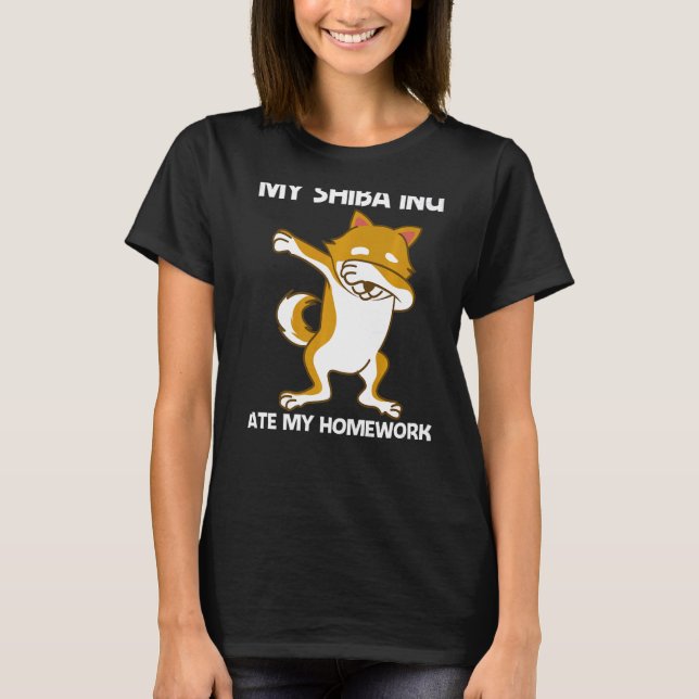 T-shirt Cute Shiba Inu Pour Les Enfants Garçons Japon Élev (Devant)