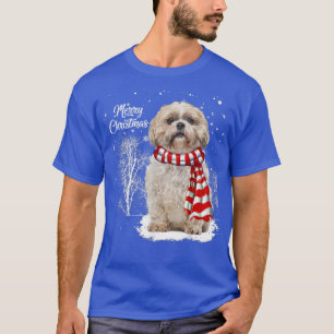 T-shirt Cute Shih Tzu Noël Chiot Amoureux des chiens Famil