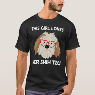T-shirt Cute Shih Tzu Pour Filles Jouet Enfants Doggie Rac