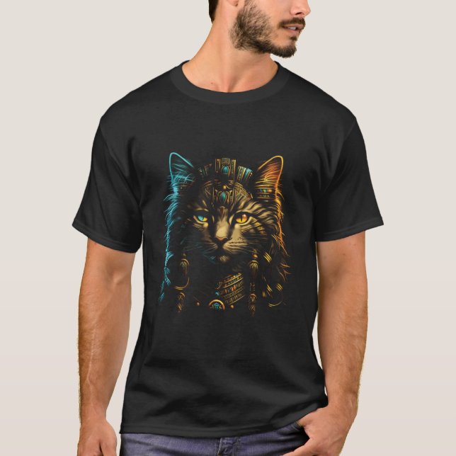 T-shirt Cute Siberian Cat  Egyptian Pharaoh Siberian Cat O (Devant)
