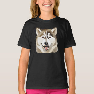 T-shirt Cute Siberian Husky Chien Wolf Funny huskies Chien