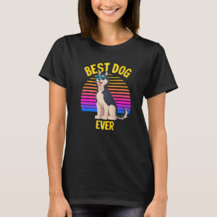 T-shirt Cute Sibérienne Husky Best Chig Chiot Puppy Retro