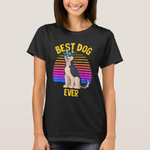 T-shirt Cute Sibérienne Husky Best Chig Chiot Puppy Retro