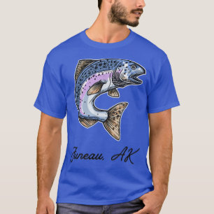 T-shirt Cute Silvers Coho Pêche Saumon Art Juneau Alaska