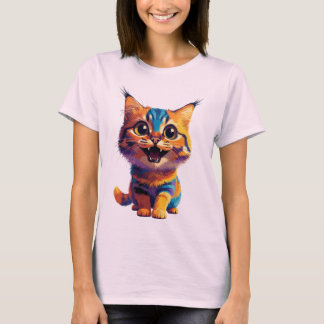 T-shirt Cute simple design color cat lover 